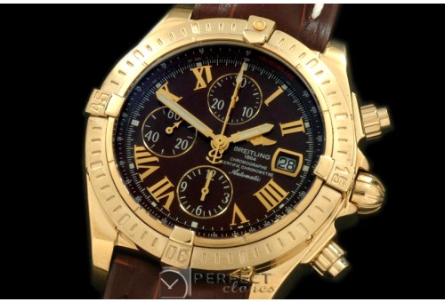 BLEV00324L Chronomat Evo YG/LE Brown Roman A-77528800