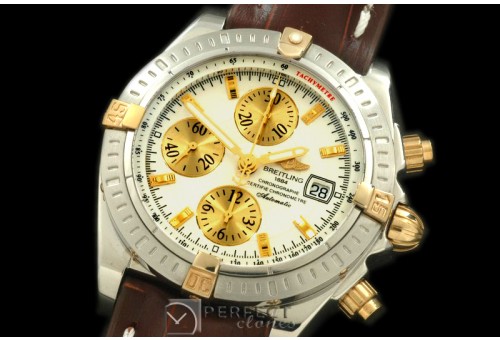 BLEV00201L Chronomat Evo SS/YG/LE White Sticks A-77528800