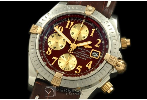 BLEV00215L Chronomat Evo SS/YG/LE Brown Num A-77528800