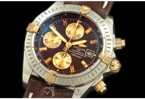 BLEV00205L Chronomat Evo SS/YG/LE Brown Sticks A-77528800