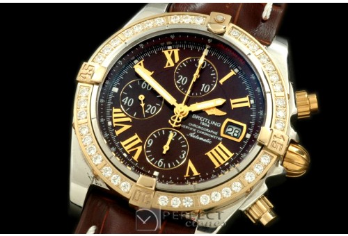 BLEVB00224L Chronomat Evo SS/LE Brown Roman A-7750 28800