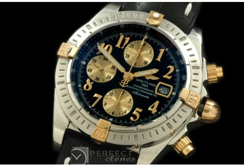 BLEV00212L Chronomat Evo SS/YG/LE Black Num A-77528800