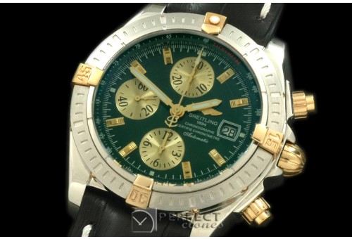 BLEV00206L Chronomat Evo SS/YG/LE Green Sticks A-77528800
