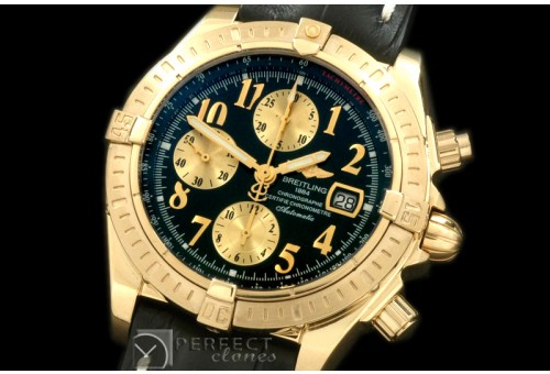 BLEV00312L Chronomat Evo YG/LE Black Num A-77528800