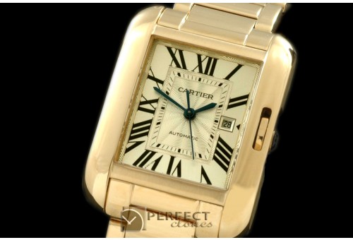 CARTA00106 Tank Anglaise Mid YG/YG White Swiss Eta 2671