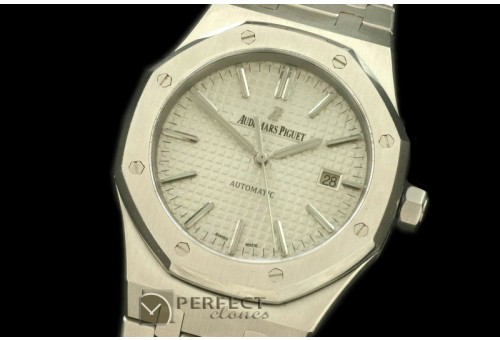 AP15400-101 Royal Oak 15400 SS/SS White Swiss 2824