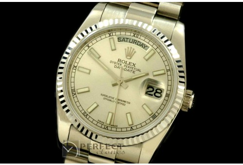 RLDDS60102 DayDate Fluted Silver SS/SS Asian 2813