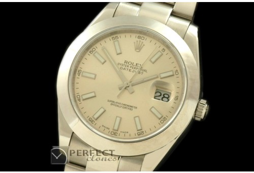 R41DJS00057 SS Oyster Off White Sticks Asian Eta 2836-2 25J