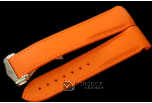 OMRU00103 Rubber Strap For 45mm Ceramic Planet Ocean - Orange