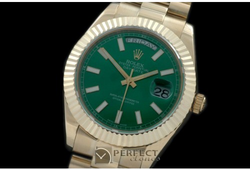 R41DDF00057 President/Fluted YG Green Sticks Asian Clone 2836