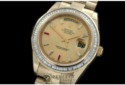 R41DDF00064 President/Diam YG Gold Glazier Sticks Asian Clone
