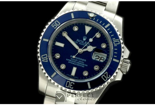 RLSS00114 11660Blue SS/Diam Asian 2813 28800