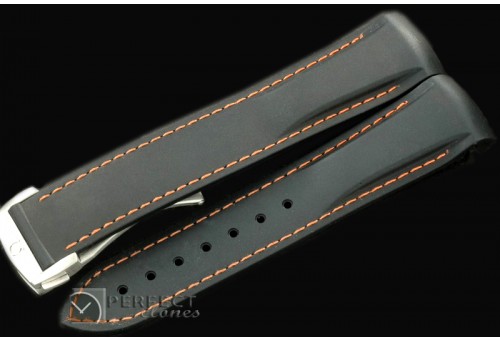 OMRU00107 Rubber Strap For 42mm Ceramic Planet Ocean - Black/O