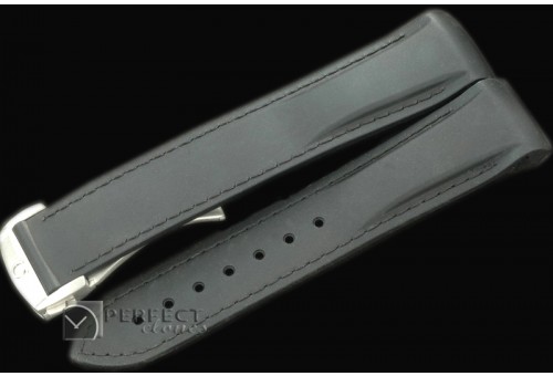 OMRU00106 Rubber Strap For 42mm Ceramic Planet Ocean - Black