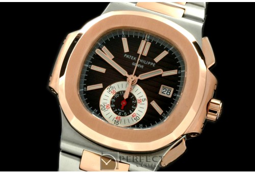 PP00088 598Nautilis Chrono SS/RG Brown A-7750