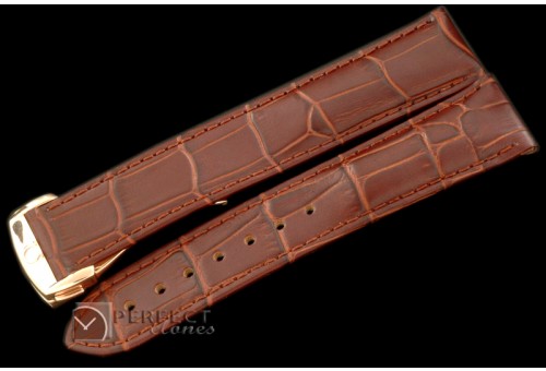 OMLE00107 Brown Calf/Croc Pressed Design c/w RG Insignia Depl