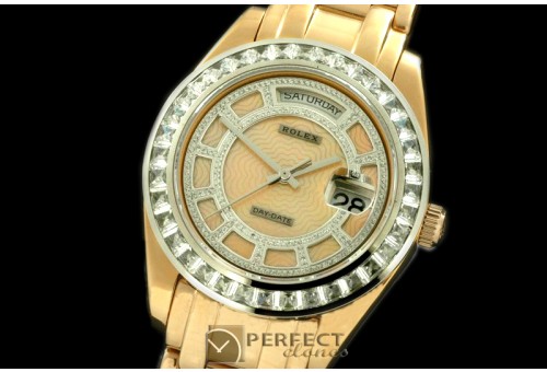 RLMPMF07101 Diam Bez SS White Diamond/Gold Tier Asian 2813 28