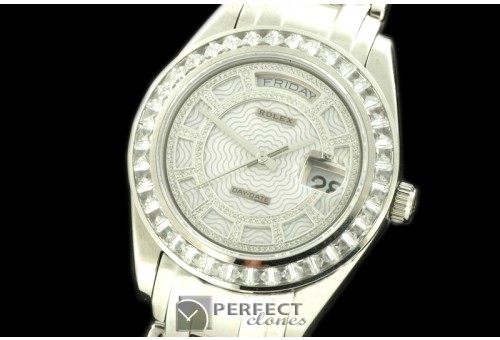 RLMPMS07001 Diam Bez SS White Diamond/White Tier Swiss Eta 28