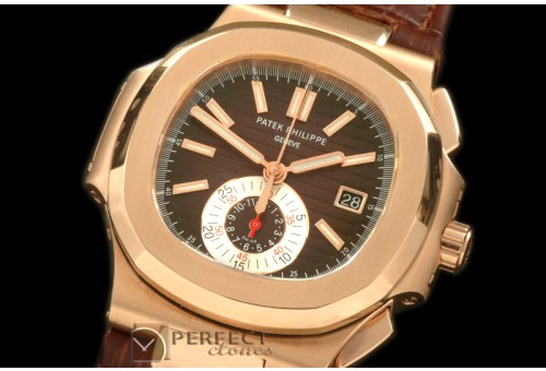 0 0 PP00093L 5980 Nautilis Chrono RG/LE Brown A-7750