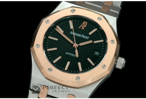 AP00048 Royal Oak Jumbo Auto SS/RG TT Black A-2824-2