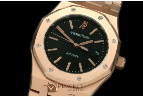 AP00056 Royal Oak Jumbo Auto RG/RG Black A-2824-2