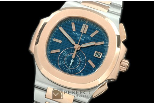 PP00089 598Nautilis Chrono SS/RG Blue A-7750