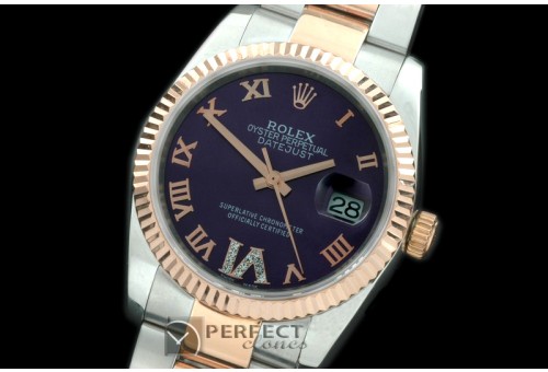 RDJMTR00501 SS/RG Oyster Purple Roman/Diam 2836