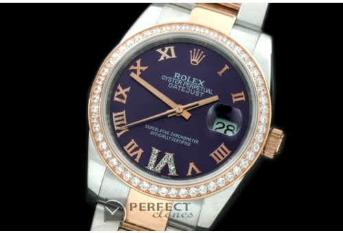 RDJMTR00501D1 SS/RG Oyster Purple Roman/Diam 2836