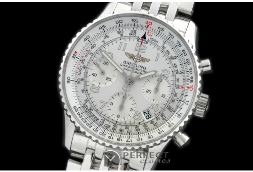 BLNV00706 Navitimer SS/SS Wht Num 7750