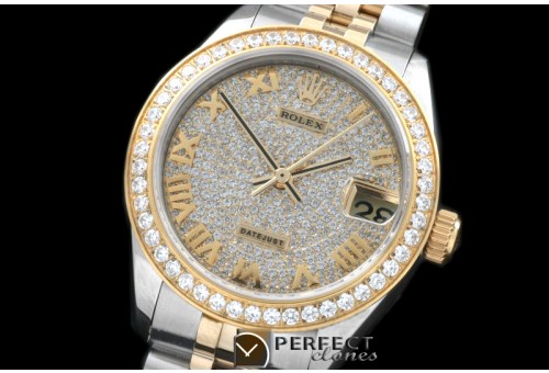 RDJmT50001 SS/YG Jubilee Diam Roman Asian 2836