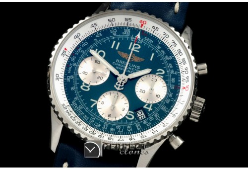 BLNV00708L Navitimer SS/LE Blue Num 7750