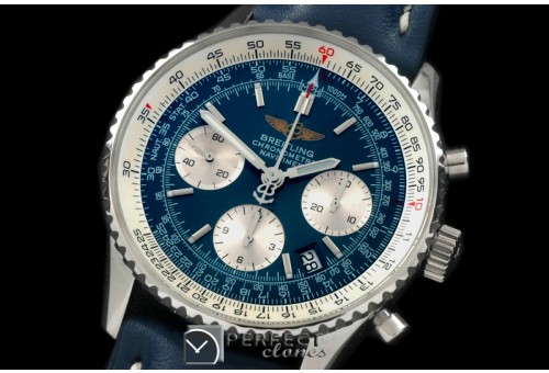 BLNV00703L Navitimer SS/LE Blue Sticks 77