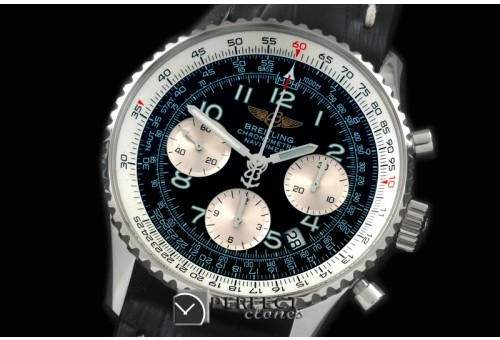 BLNV00707L Navitimer SS/LE Blk Num 7750