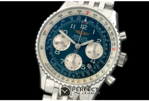 BLNV00608 Navitimer SS/SS Blue Num 7750