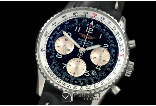 BLNV00607L Navitimer SS/LE Blk Num 7750