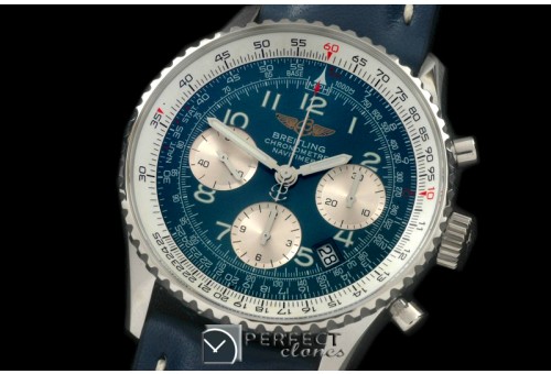 BLNV00608L Navitimer SS/LE Blue Num 7750