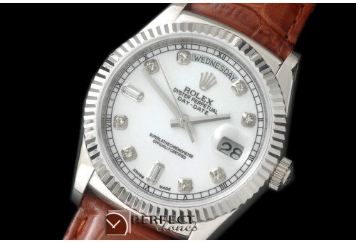 RLDDS60121L DayDate Fluted White Diam SS/LE Asian 2813