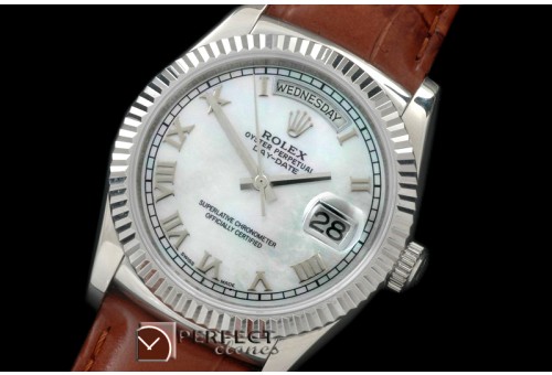 RLDDS60116L DayDate Fluted M-Wht Roman SS/LE Asian 2813