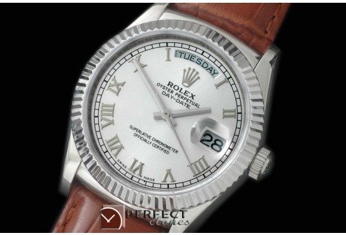 RLDDS60112L DayDate Fluted Silver Roman SS/LE Asian 2813