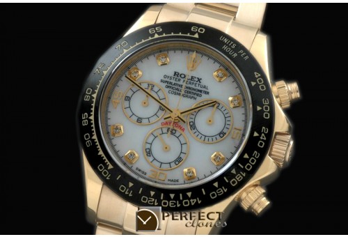 RLDF01076 Daytona 116528 YG/YG MOP White Diam A-775Sec@6 28800