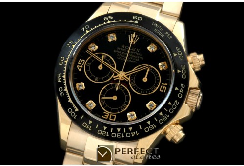RLDF01072 Daytona 116528 YG/YG Black Diam A-775Sec@6 28800