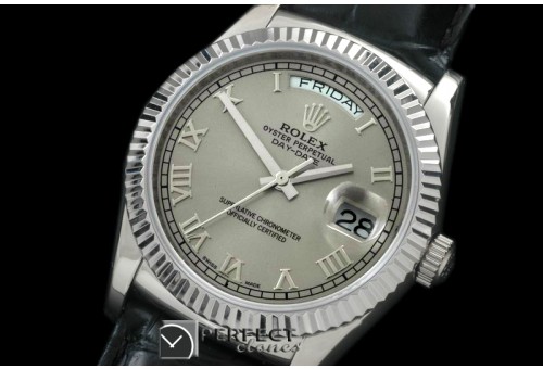 RLDDS60114L DayDate Fluted Grey Roman SS/LE Asian 2813