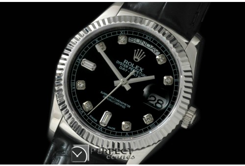RLDDS60023L DayDate Fluted Black Diam SS/LE Asian 2836