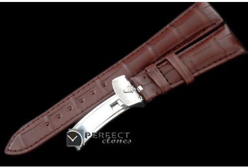 RLACC00102 Brown Croc Strap SS 20/16 / New Insignia Buckle