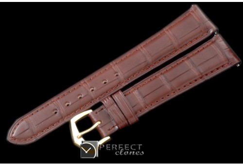 PPACC00104 Brown Croc Strap YG 20/16 / Insignia Buckle