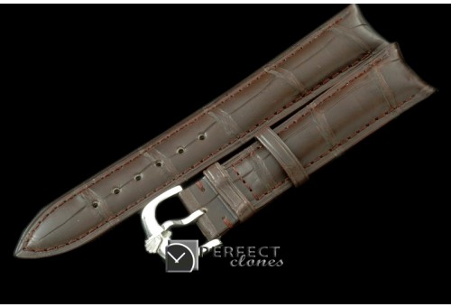 RLACC00092 Brown Croc Strap SS 20/16 / New Insignia Buckle
