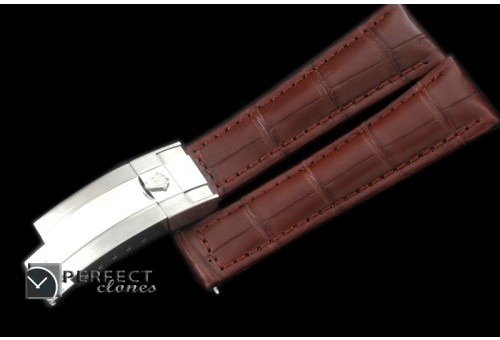 RLACC00112 Brown Croc Strap SS 20/16 / New Insignia Deployant