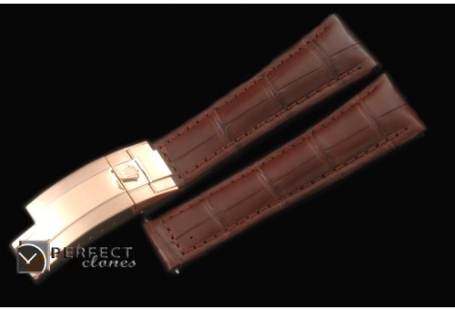 RLACC00116 Brown Croc Strap RG 20/16 / New Insignia Deployant