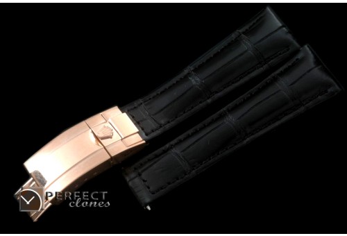 RLACC00115 Black Croc Strap RG 20/16 / New Insignia Deployant
