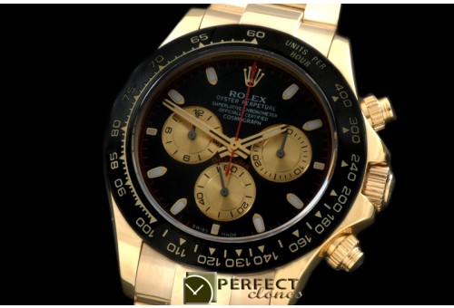 RLDF01067 Daytona 116528 YG/YG Black Stk A-775Sec@6 28800